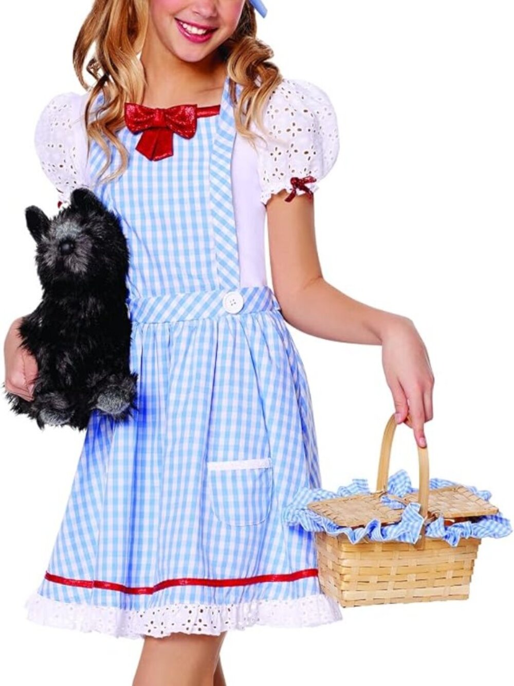 LICENSED Wizard of Oz Girls XL Dorothy Blue Gingham Dress